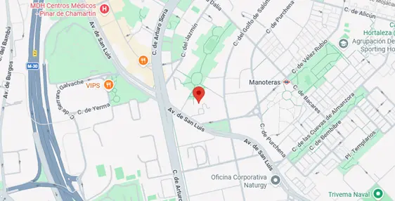 Mapa de ubicación de Peluquería y Estética Roseni Lima, Avenida de San Luis 146, Madrid